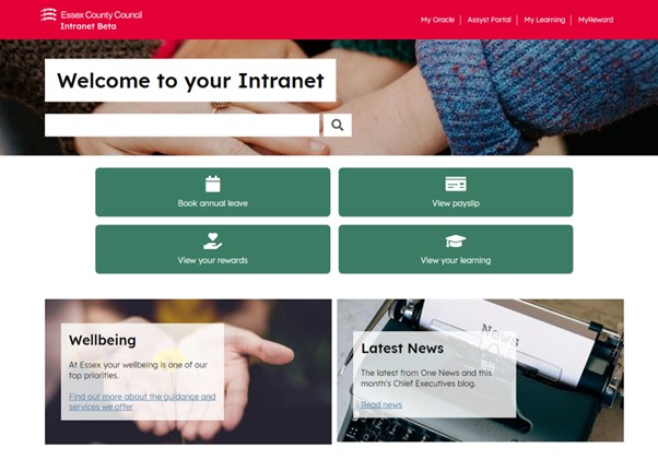 Intranet Beta Home Page